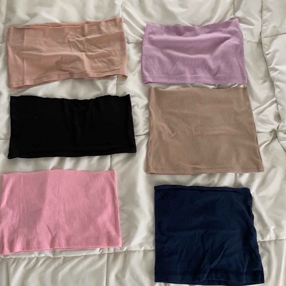 6-Pack Cotton Tube Tops